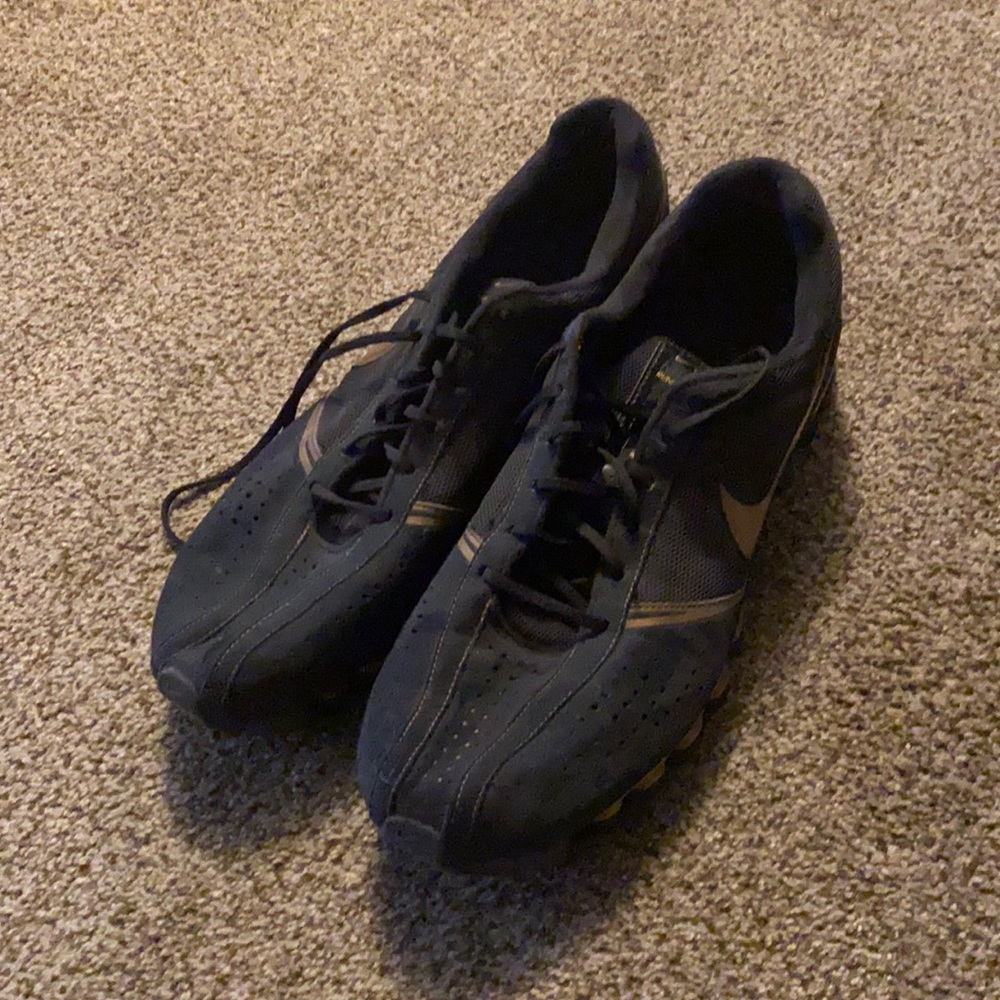 Black and Gold Nike Shox